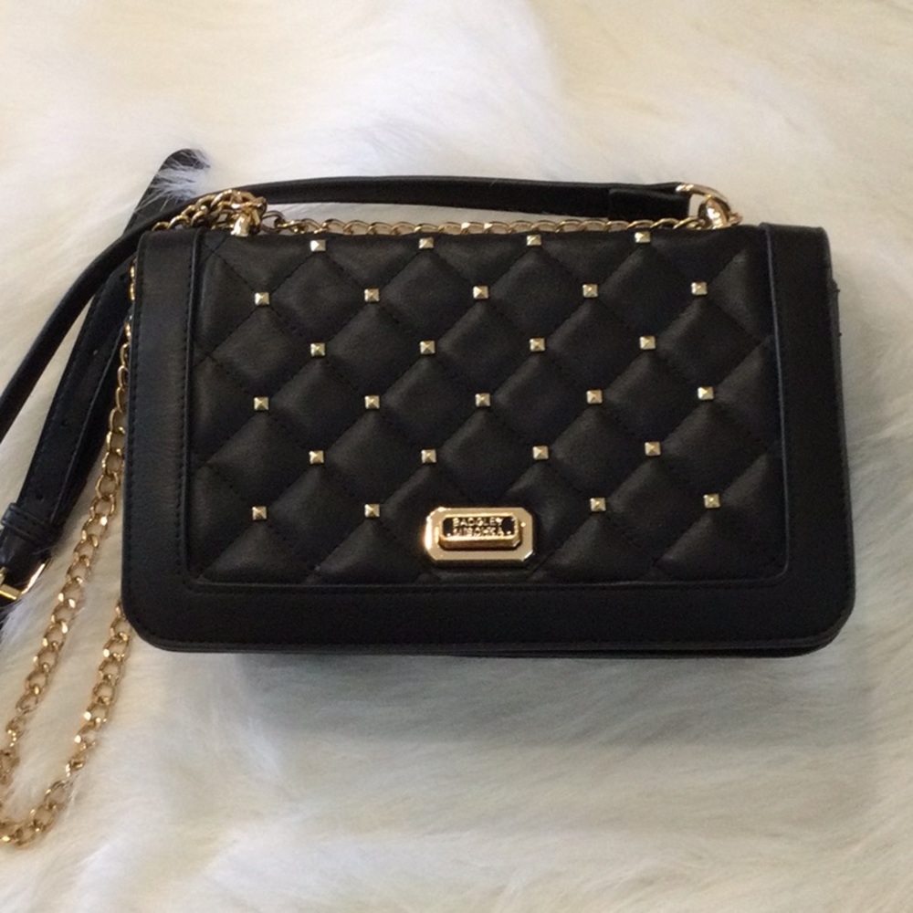 Badgley Mischka Shoulder/Crossbody Studded Flap Bag